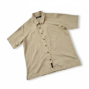 REI Men's Faded Yellow Short Sleeve Shirt